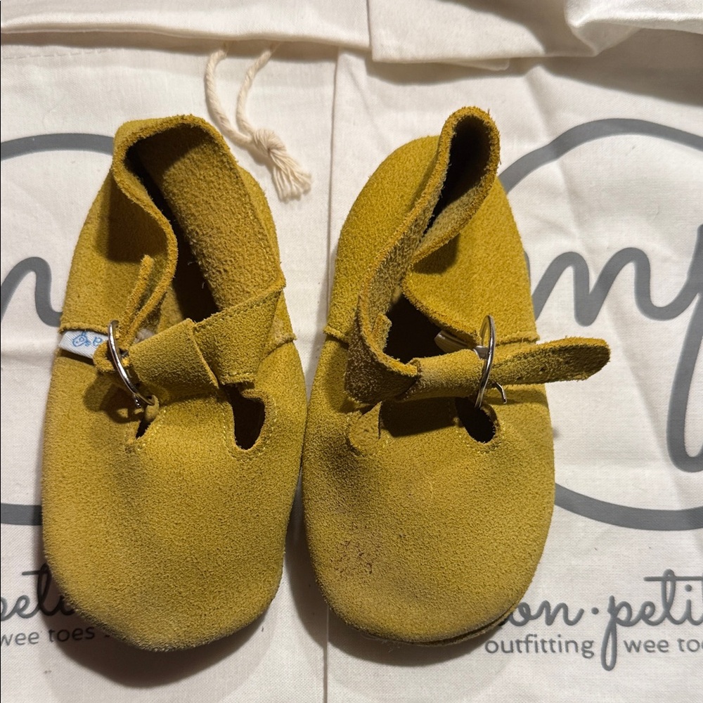 Charming Mustard Moccasins for Kids